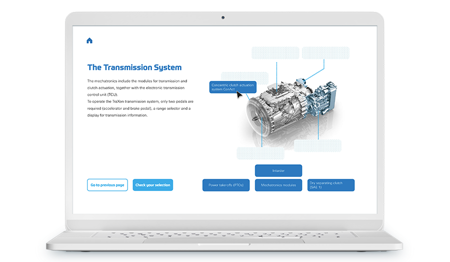 Laptop mit Screenshot aus einem Training, es ist eine Maschine abgebildet.