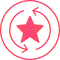 Icon eines Sternes der für ständige Qualitäts aktualisierung steht