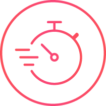 Icon einer Stoppuhr, die für individuelles Lerntempo steht