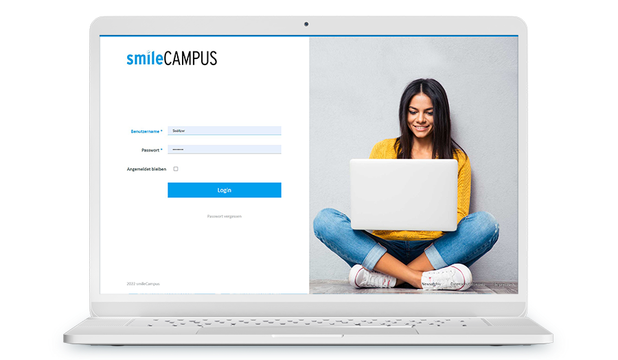 Laptop mit Screenshot, es zeigt den Anmeldebildschirm.