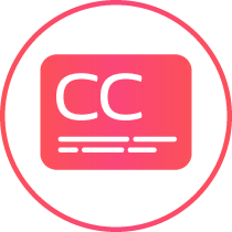 Icon eines Zeichen für Untertitel
