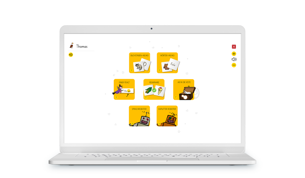 Laptop der ein Screenshot von verschiedenen Spielen zeigt.