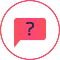Icon einer Sprechblase mit Fragezeichen