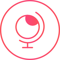 Icon einer Erdkugel