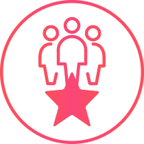Ein Icon das mehrere Personen zeigt und einen Stern darunter